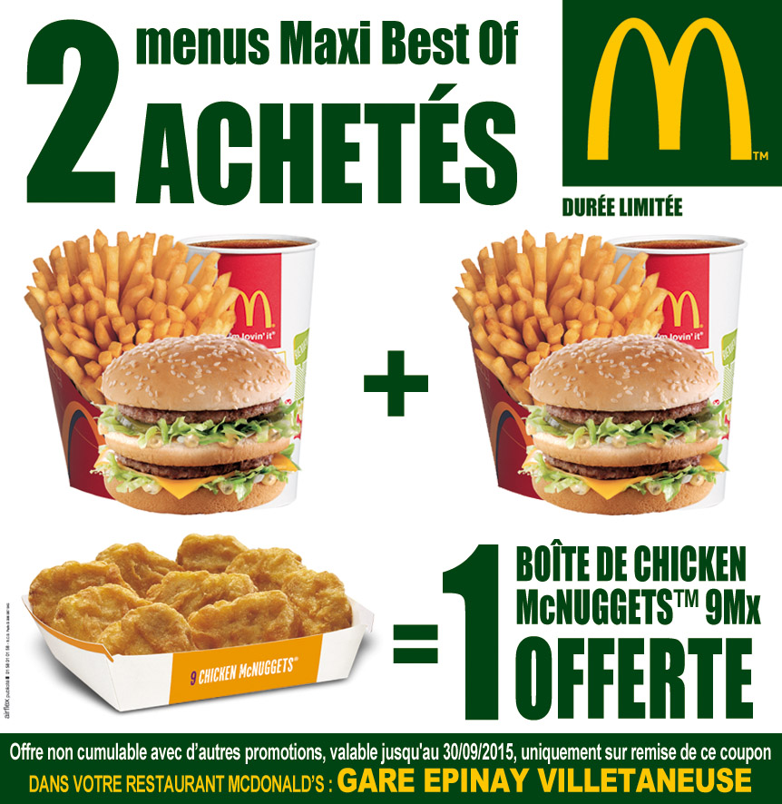 Coupons de reduction mcdonald's